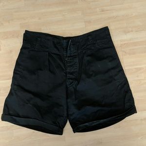 Jet Set sturdy black cotton shorts.